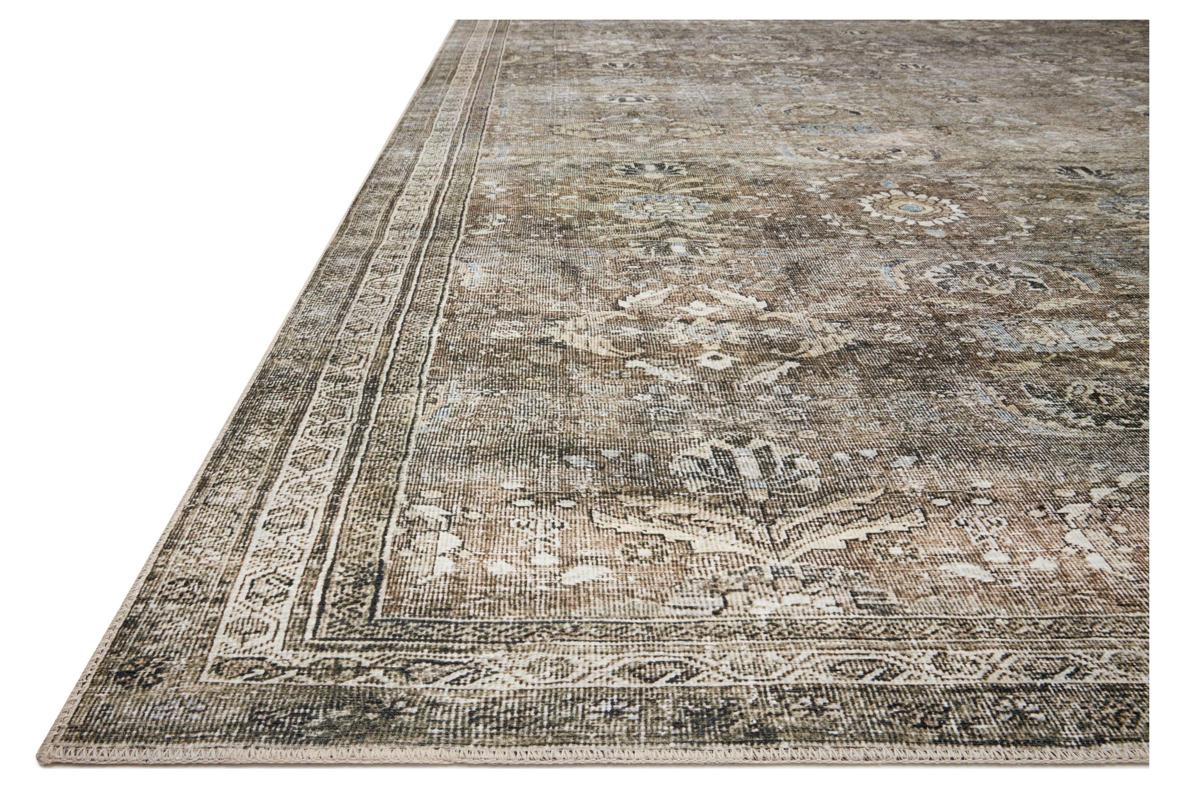 Loloi Layla LAY-13 Printed Antique / Moss Oriental Area Rug 2'-0" x 5'-0"