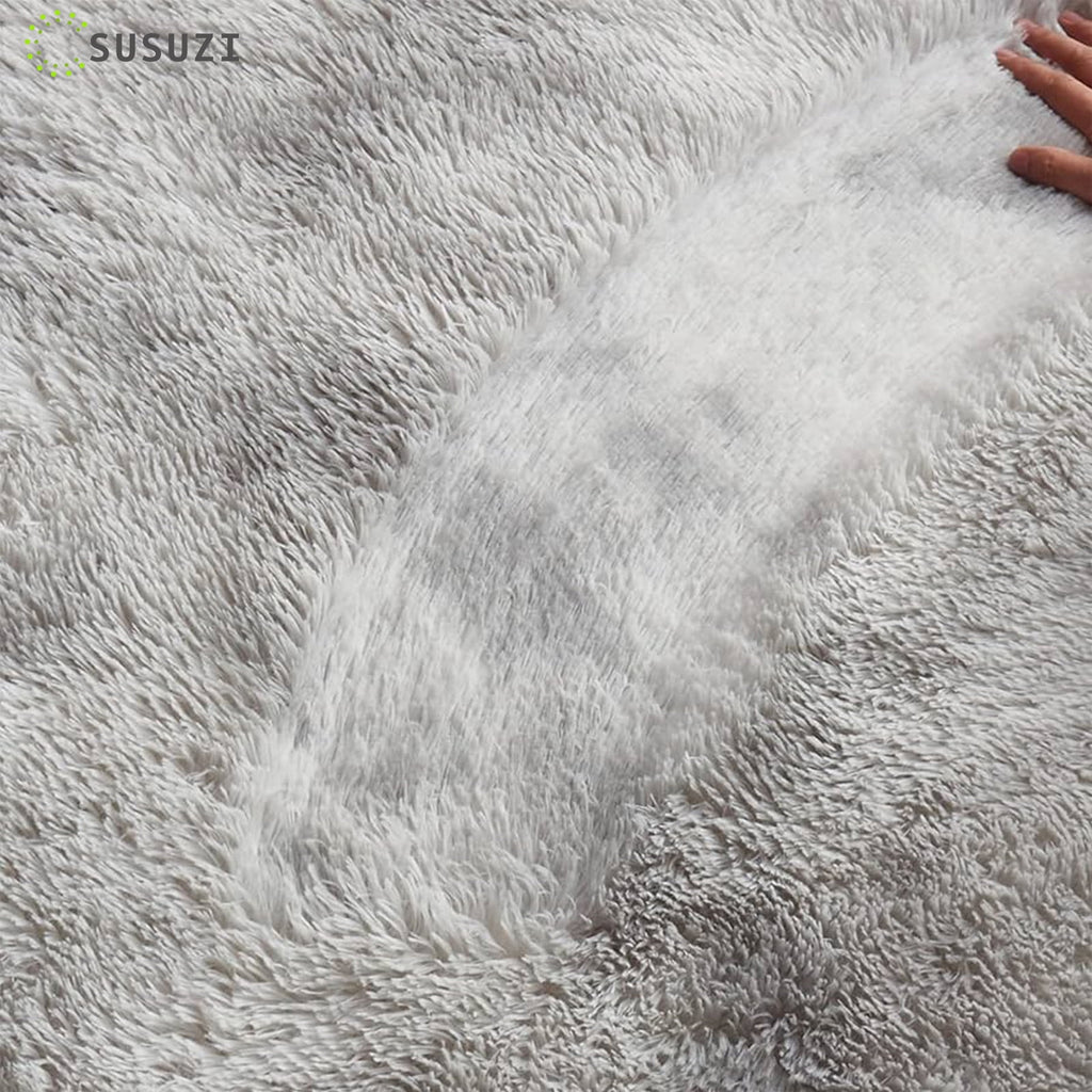 SUSUZI 5 x 7 ft Shaggy Area Rugs for Bedroom Living Room Modern Large Fluffy Floor Rugs Soft Carpet Rugs Home Décor, Grey