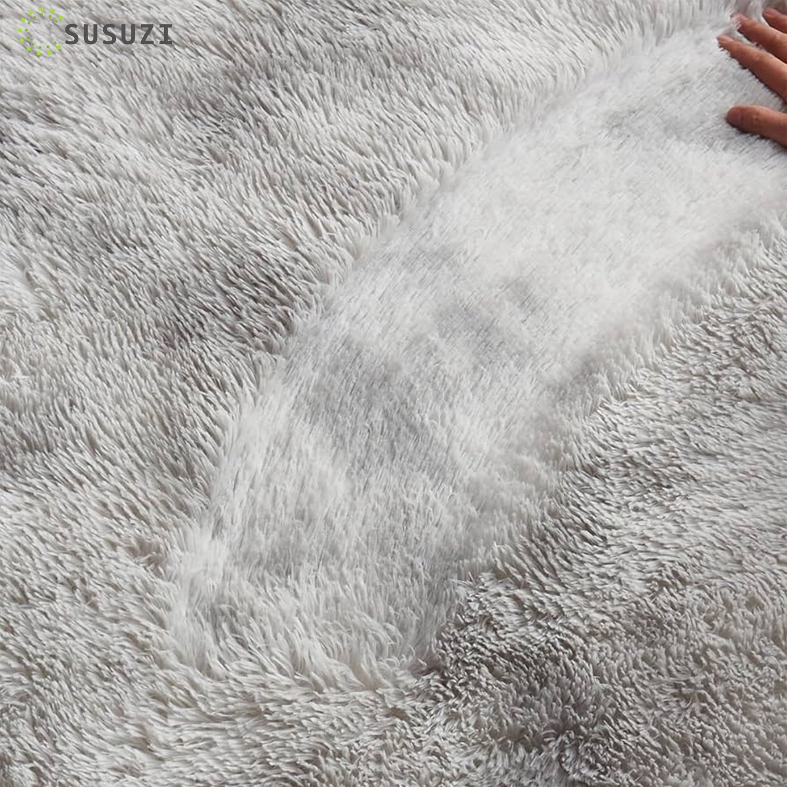 SUSUZI 5 x 7 ft Shaggy Area Rugs for Bedroom Living Room Modern Large Fluffy Floor Rugs Soft Carpet Rugs Home Décor, Grey