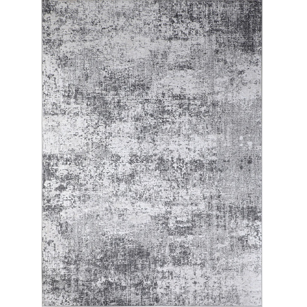 Berthmeer 6' x 9'Gray Abstract Area Rugs, Abstract Gray
