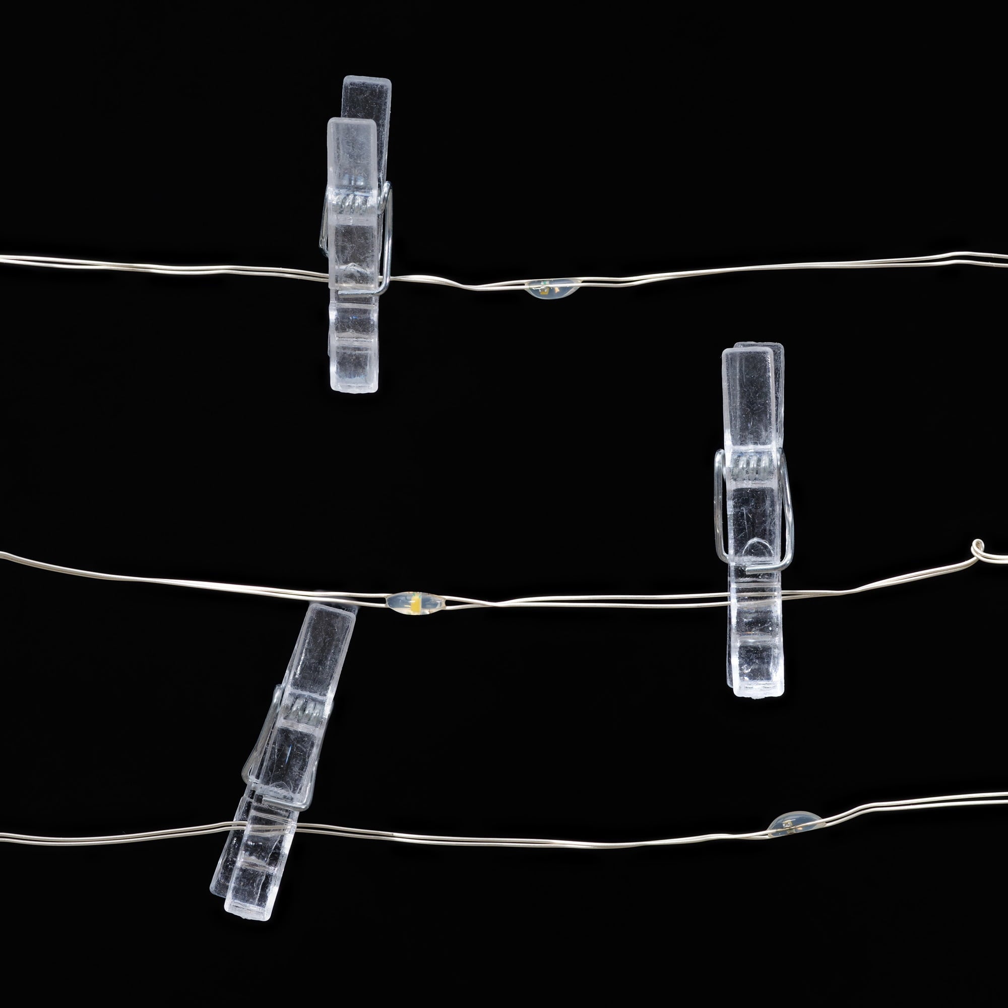 Mainstays Battery-Operated Indoor 20-Count LED Mini Photo Clip Lights, with Built-in Timer