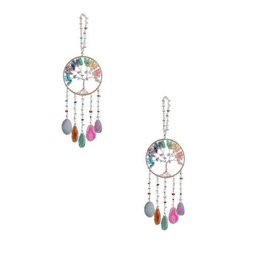 2Pcs Clearance Sale! Bohemian Dreamcatcher Wall Hanging Handmade Light Tree Decoration For Home Bedroom Hangs Practical Home Decor 14.2"