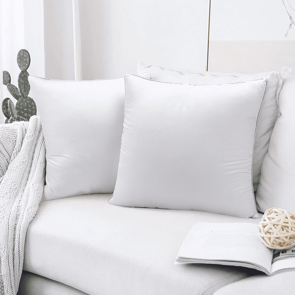 COOKEY 20 x 20 Throw Pillow Inserts(Set of 4),Indoor White Square Decorative Pillows for Couch & Bed
