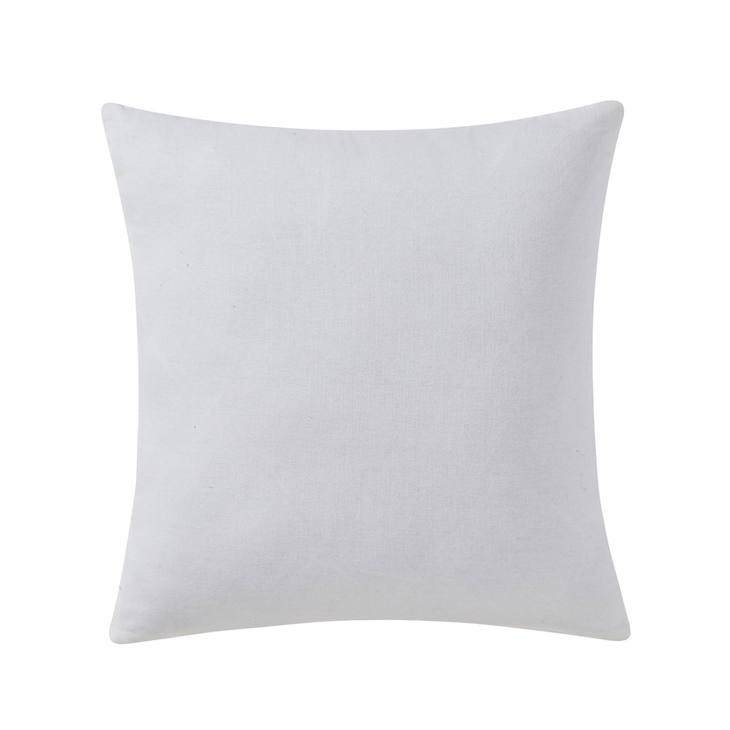 Beautiful Floral Pleated Cotton Decorative Pillow by Drew Barrymore, 20" x 20", White