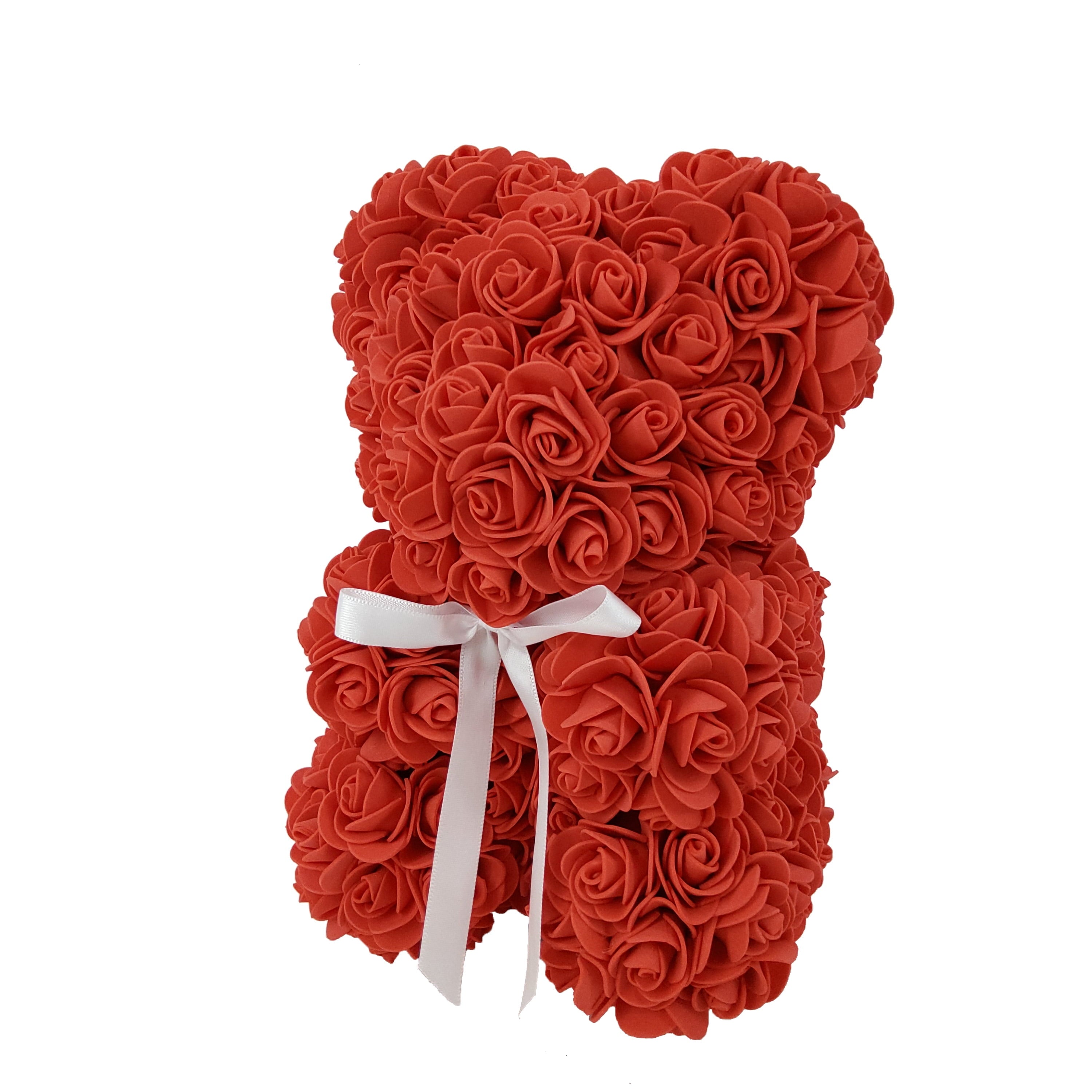 Way To Celebrate 9.25" Red Artificial Rose Bear Valentine's Day Gift