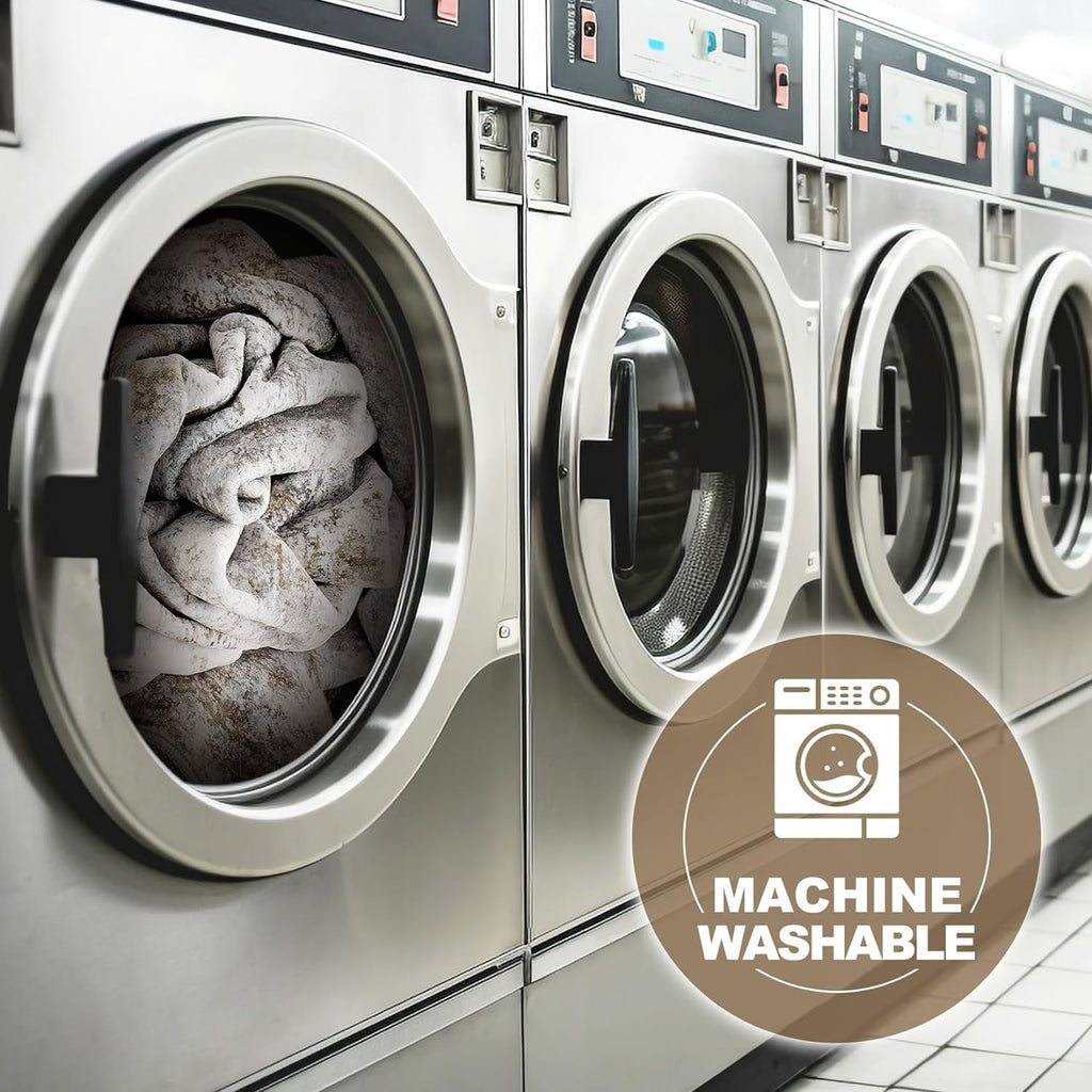 Toyoso 9x12 Area Rug Living Room Rugs - Washable Neutral Modern Abstract Soft Thin Large Rug Indoor Floor No Slip Rug Carpet for Bedroom Under Dining Table Home Office Decor - Brown Grey