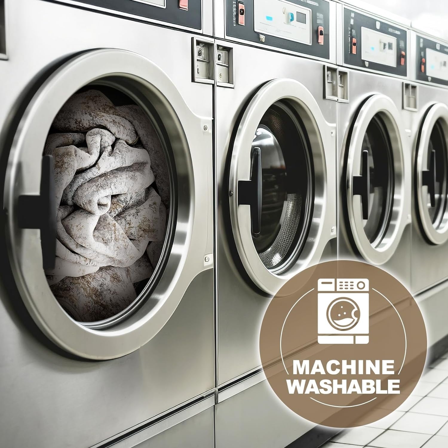 Toyoso 9x12 Area Rug Living Room Rugs - Washable Neutral Modern Abstract Soft Thin Large Rug Indoor Floor No Slip Rug Carpet for Bedroom Under Dining Table Home Office Decor - Brown Grey