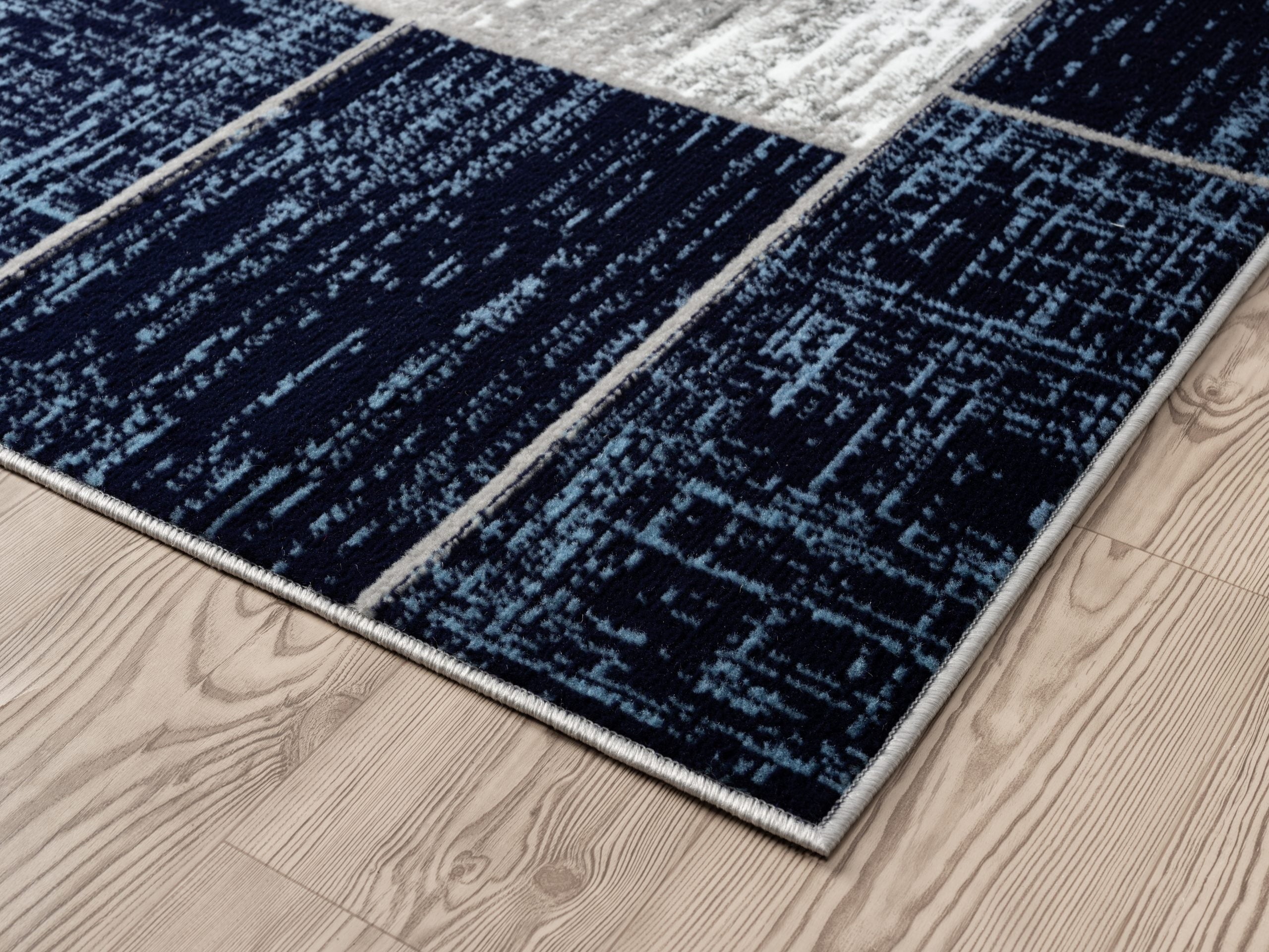 L'Baiet Verena Geometric Area Rug Blue Grey 8' x 10' Large Area Rugs Carpet for Living Room, Bedroom, Dining Table, Office, Hallway, Foyer | Neutral Colorful Modern Abstract Home Decor
