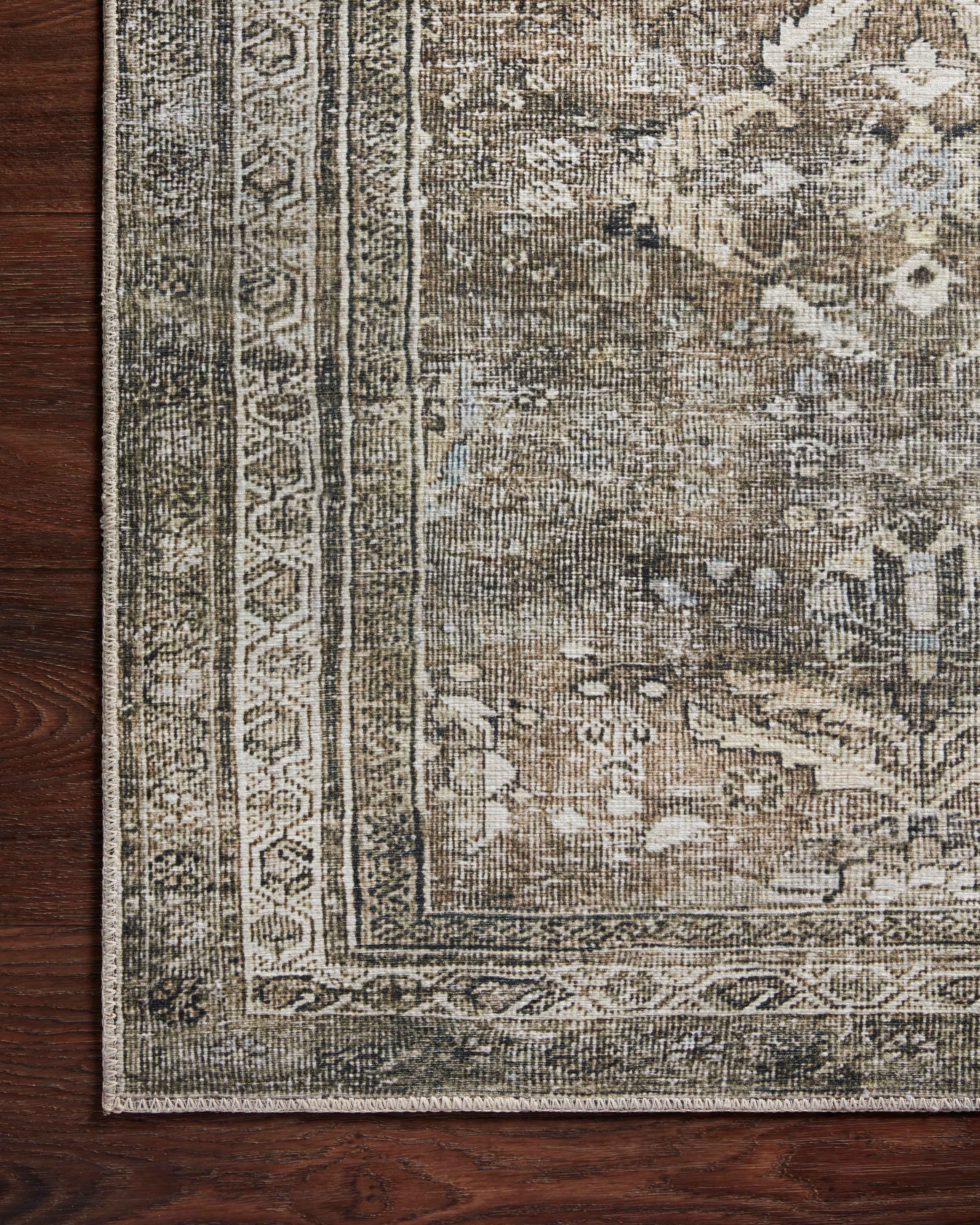 Loloi Layla LAY-13 Printed Antique / Moss Oriental Area Rug 2'-0" x 5'-0"