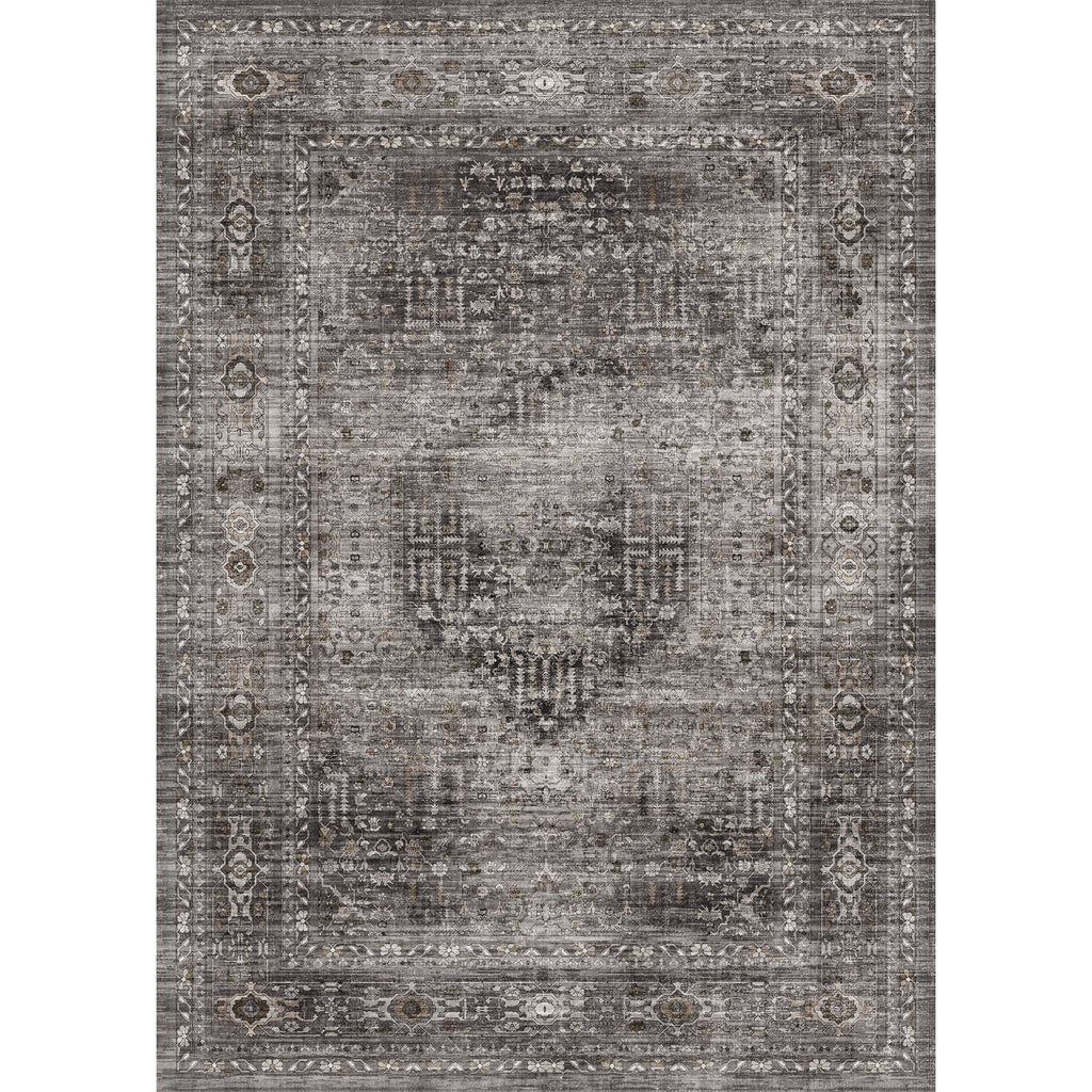 BERTHMEER 8'x10' Area Rugs for Living Room Bedroom Vintage Brown Carpets Kitchen Office Machine Washable Farmhouse Dining Room Oriental Rugs Non Slip Traditional Distressed Rugs