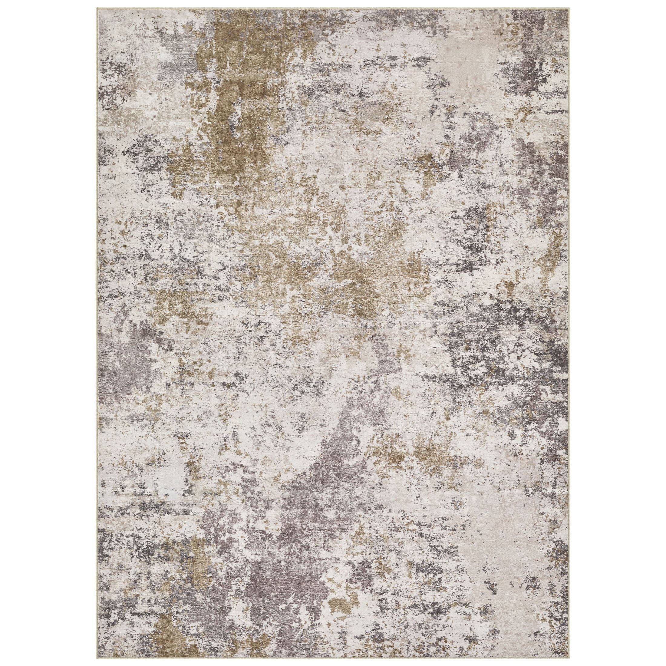 UERMEI 9'x12' Large Area Rugs for Living Room, Washable Non-slip Soft Indoor Modern Abstract Rug for Bedroom Dining Room Office Home Decor Carpet,Brown