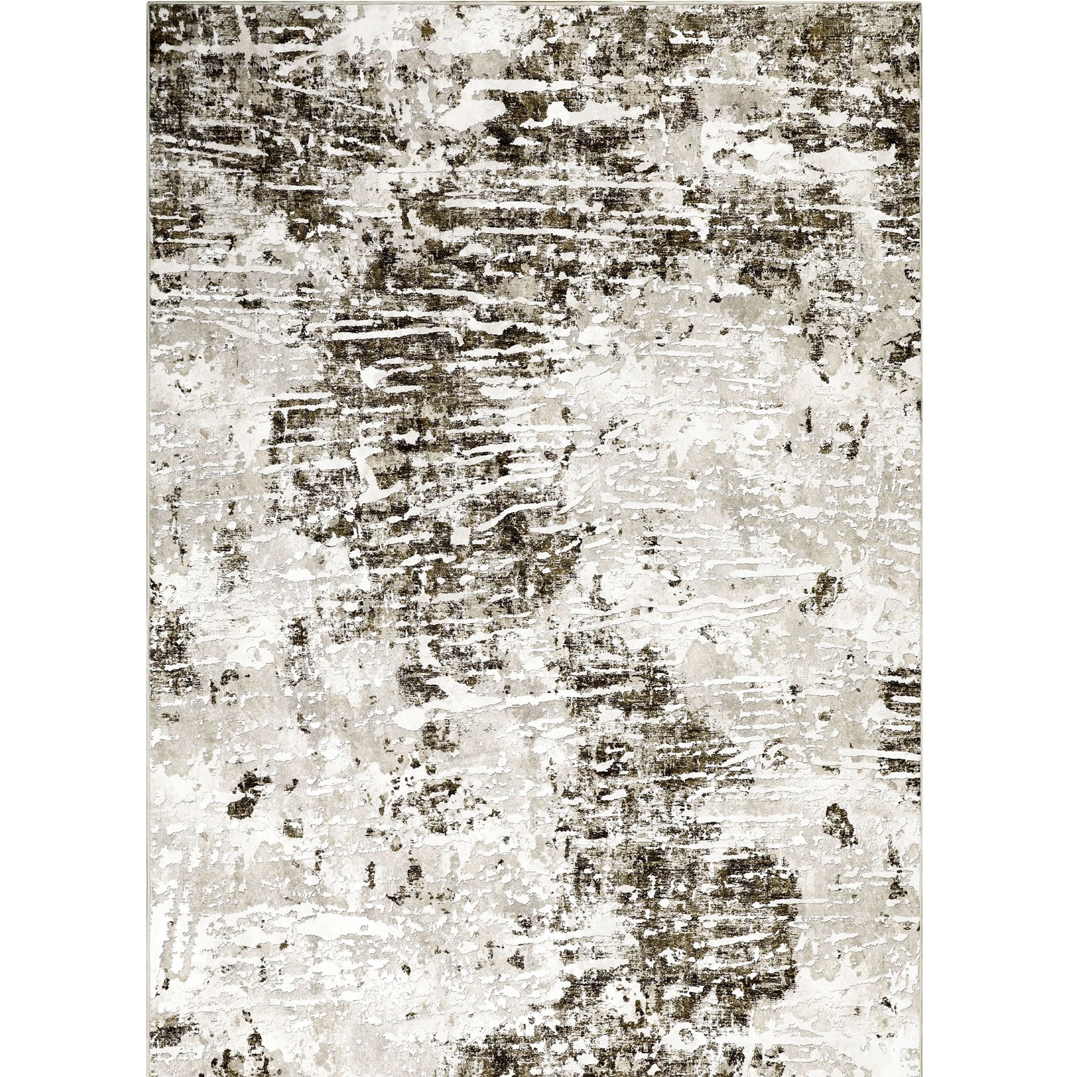 Berthmeer 6' x 9'Gray Abstract Area Rugs, Abstract Gray