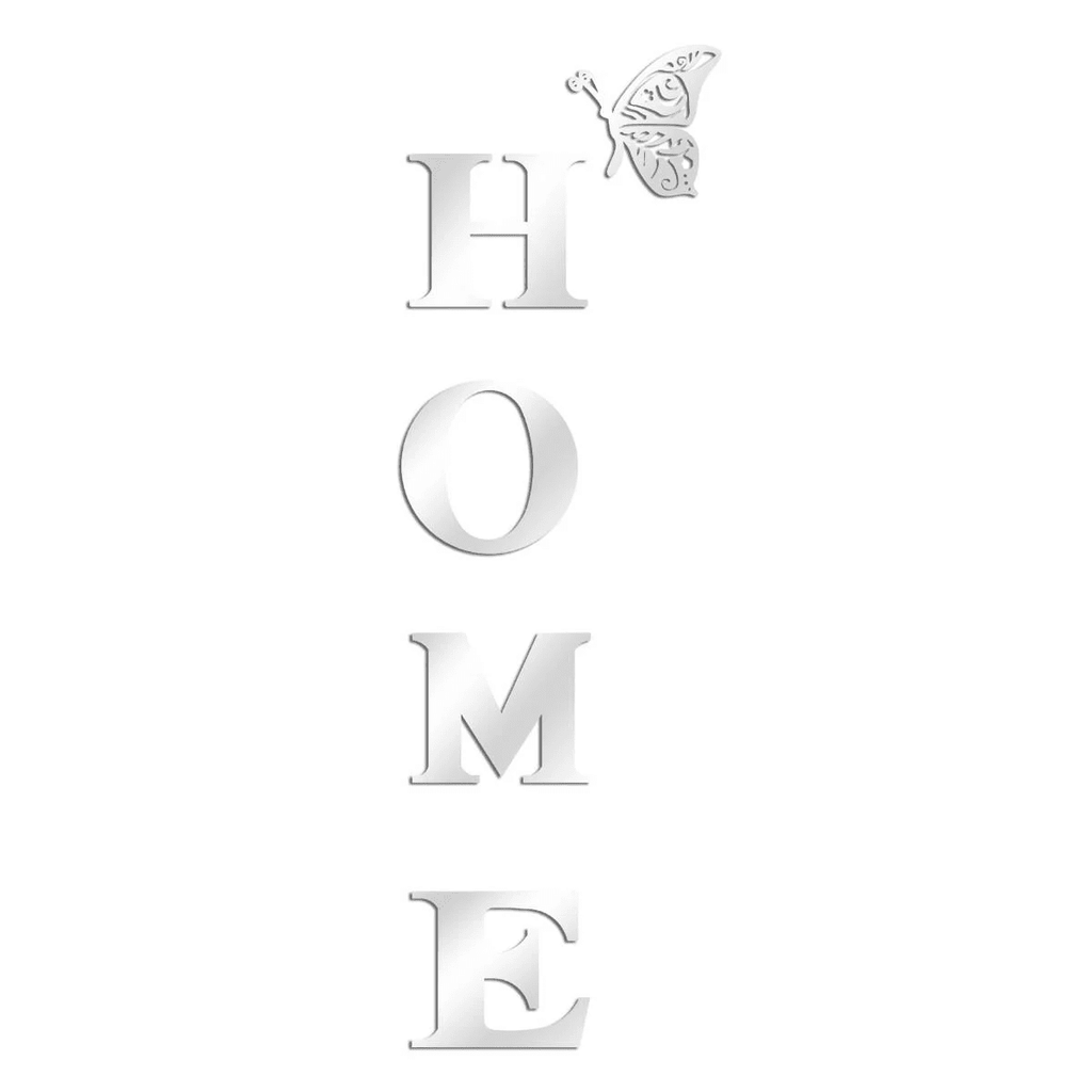 Clearance Wall stickers under $5,1 Set Wall Decor Home Letter Signs Acrylic Wall Stickers Wall Decorations For Living Room Bedroom Home Decor Wall Decals (Silver 39.37" X 13.74")