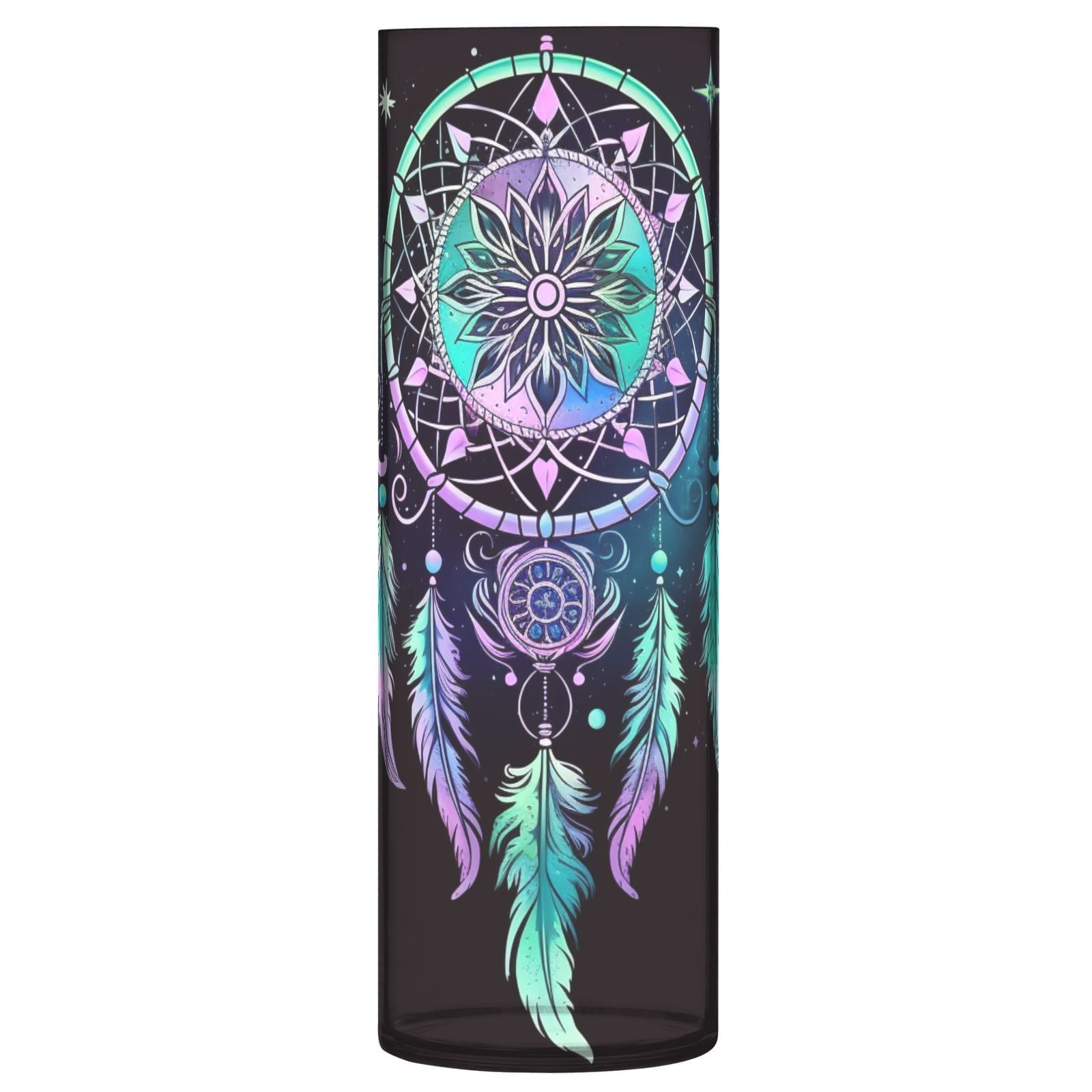 JSTEL Dreamcatcher Boho Galaxy Flower Vase Decorative Floreros for Home Decor Bedroom Living Room Office Table Shelf Bathroom