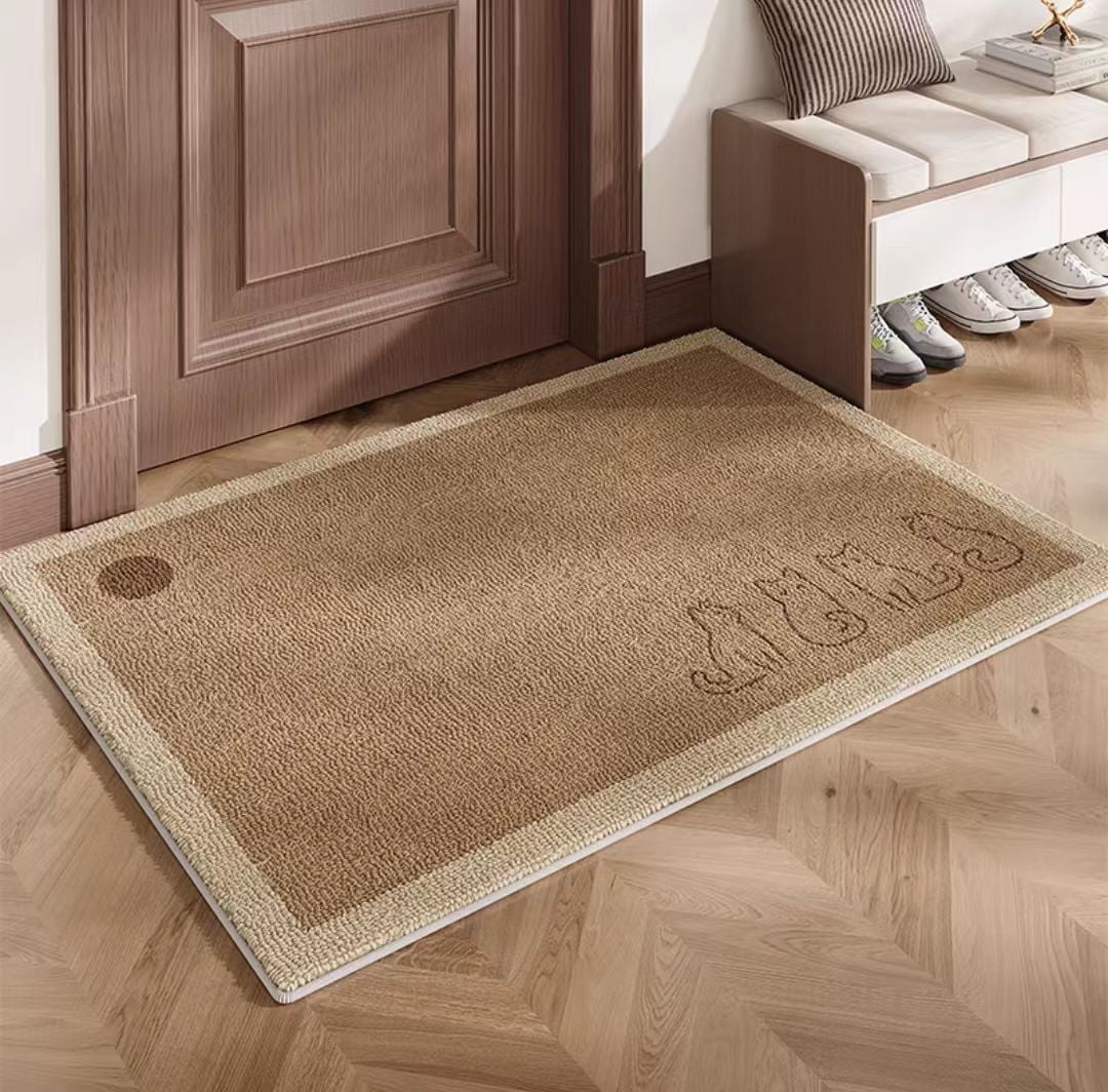 3x5 ft Area Rug - Machine Washable Non-Slip Boho Rug for Living Room, Braided Rug for Bedroom, Dining Room, Home Office - Soft, Lightweight, Stain-Resistant, Soundproof - Light Taupe Brown