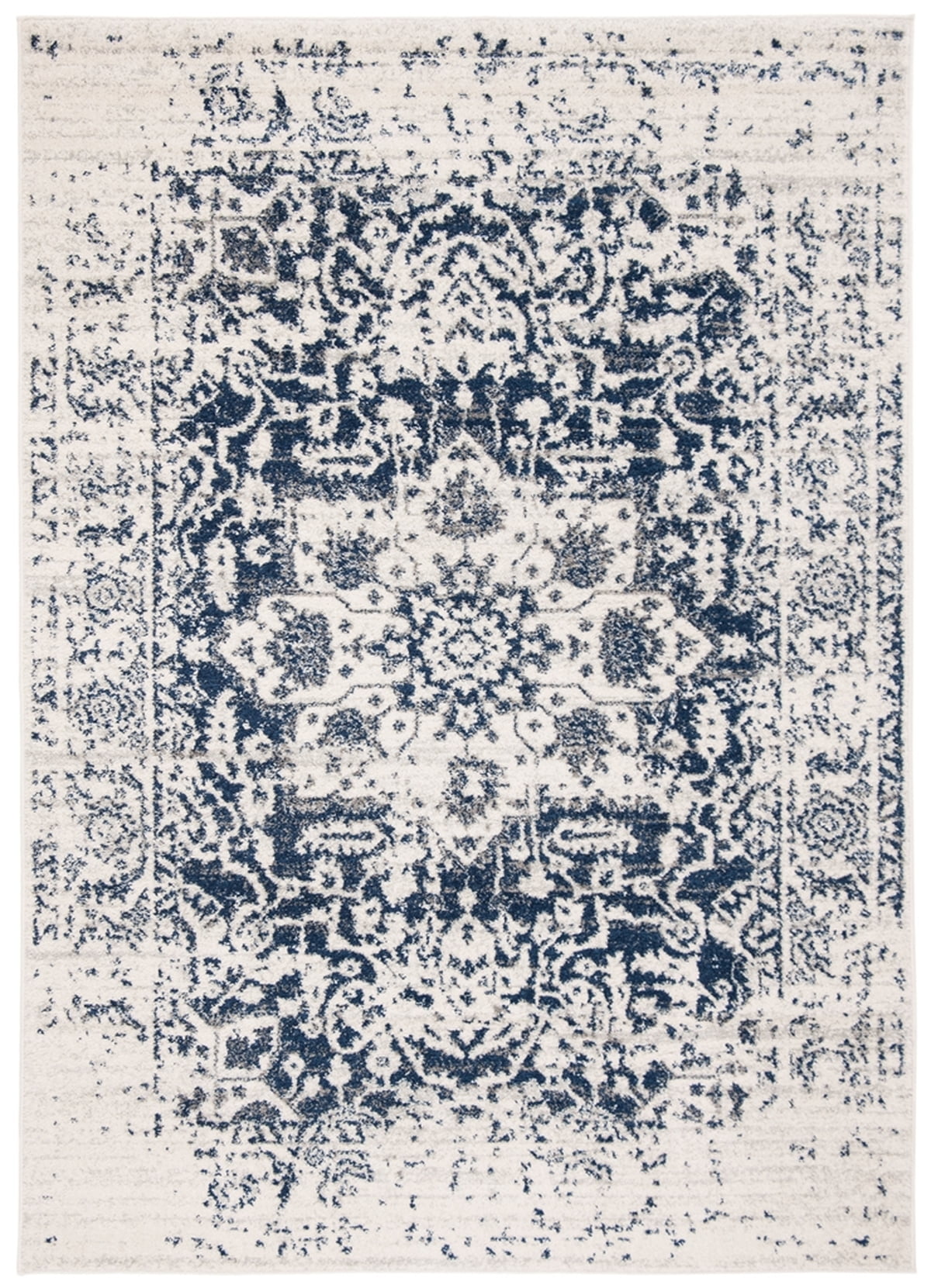 SAFAVIEH Madison Katina Oriental Area Rug, Grey/Ivory, 6'7" x 9'2"