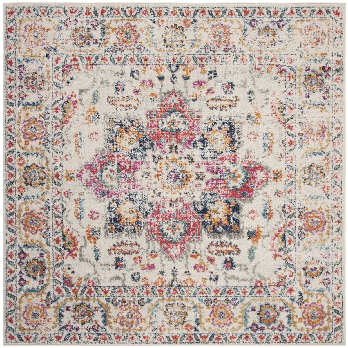 SAFAVIEH Madison Katina Oriental Area Rug, Grey/Ivory, 6'7" x 9'2"