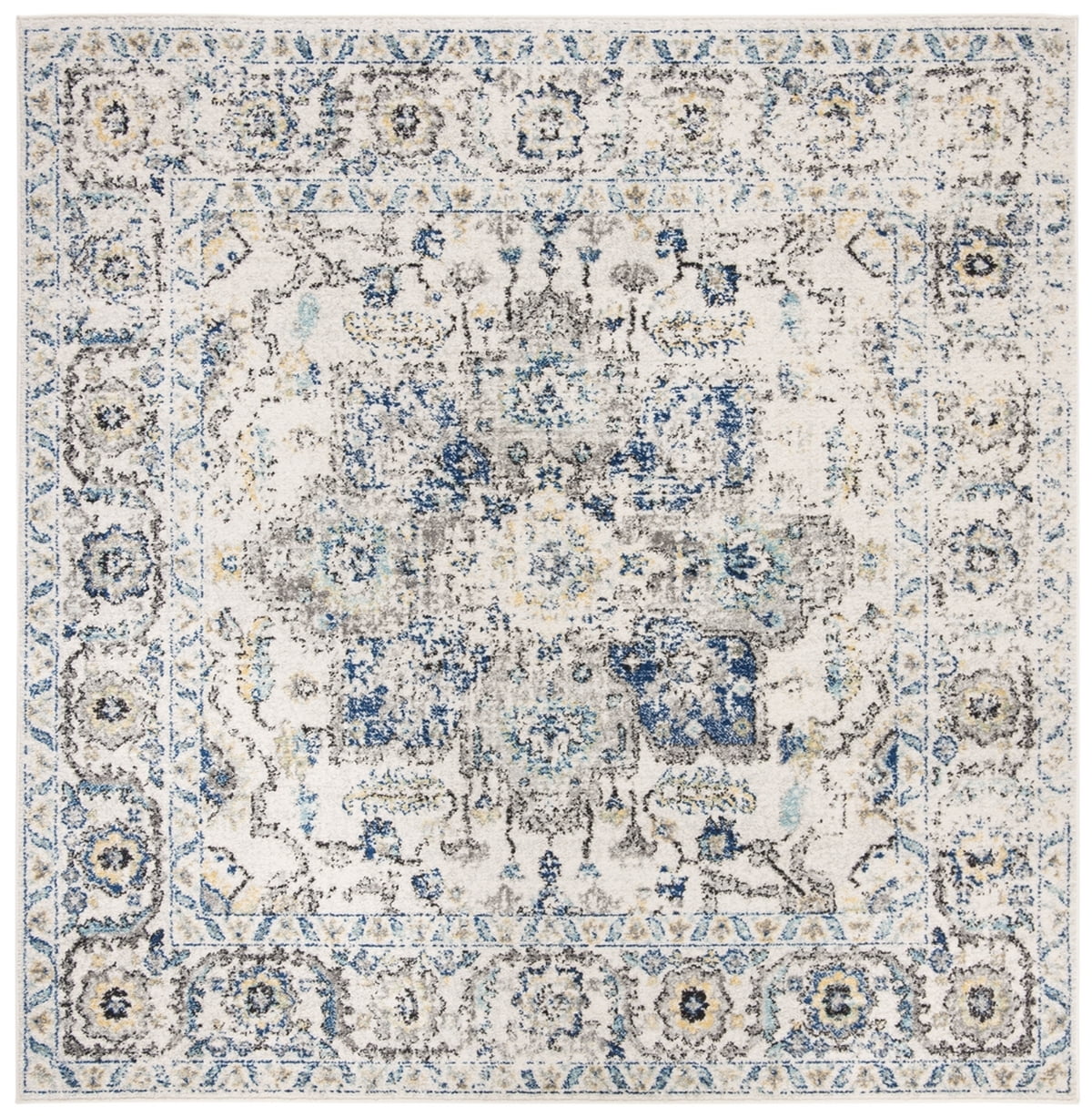 SAFAVIEH Madison Katina Oriental Area Rug, Grey/Ivory, 6'7" x 9'2"