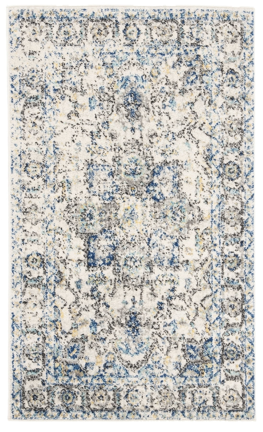SAFAVIEH Madison Katina Oriental Area Rug, Grey/Ivory, 6'7" x 9'2"