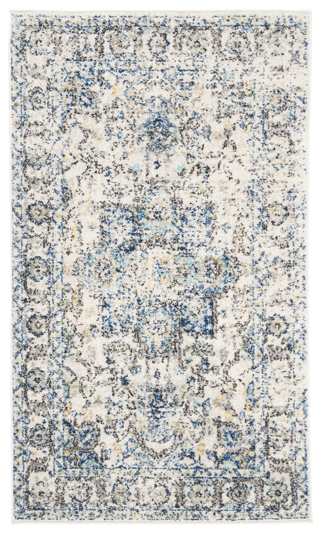 SAFAVIEH Madison Katina Oriental Area Rug, Grey/Ivory, 6'7" x 9'2"