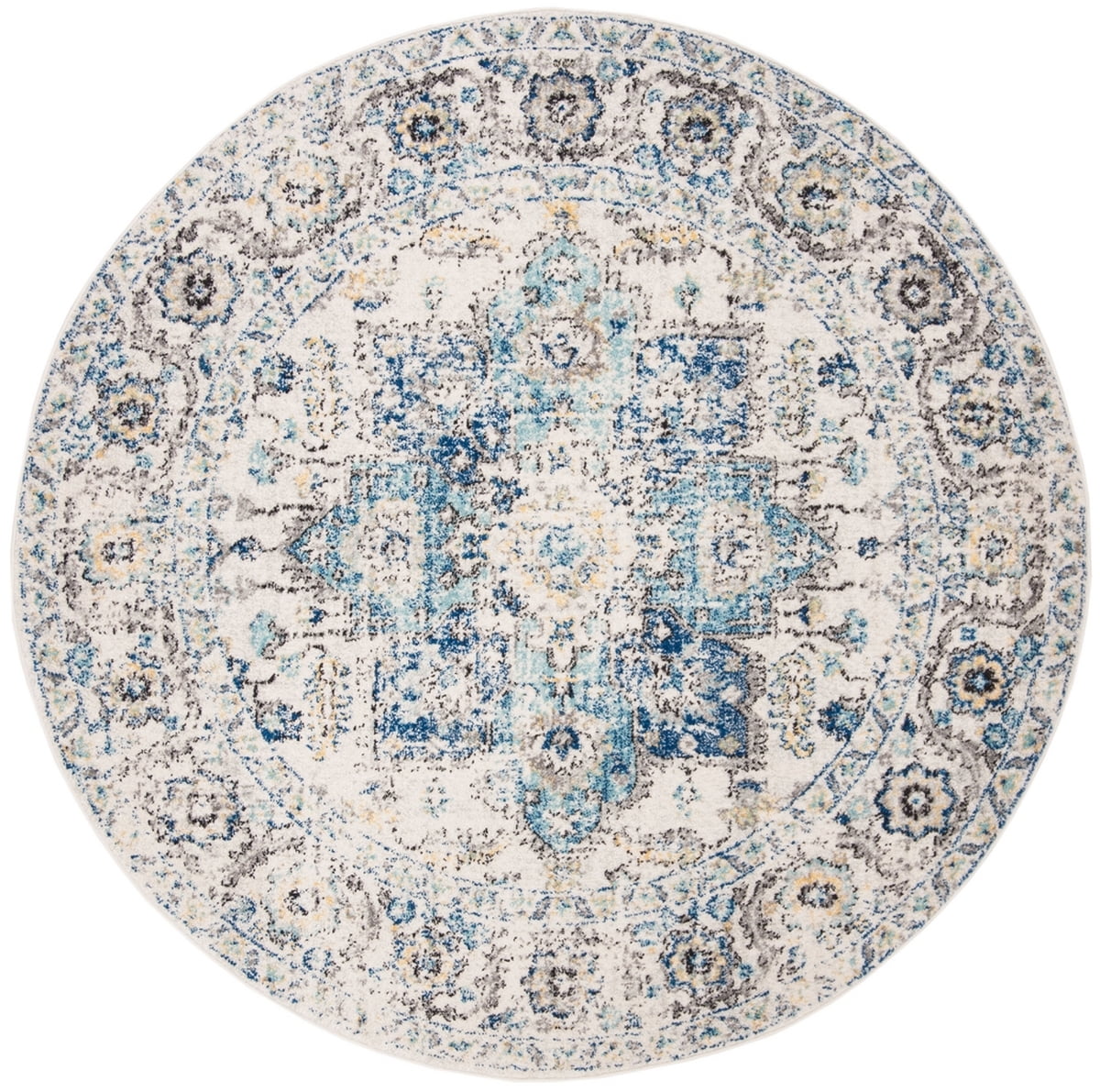 SAFAVIEH Madison Katina Oriental Area Rug, Grey/Ivory, 6'7" x 9'2"