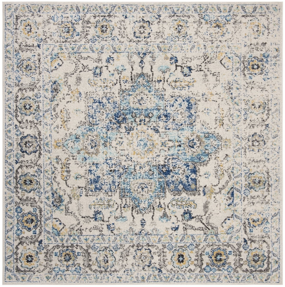 SAFAVIEH Madison Katina Oriental Area Rug, Grey/Ivory, 6'7" x 9'2"