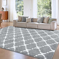 TWINNIS 5'x8' Geometric Area Rug for Living Room Fluffy Carpet ,Non Slip Rug for Girls Teen Bedside Nursery Dorm,Black/White