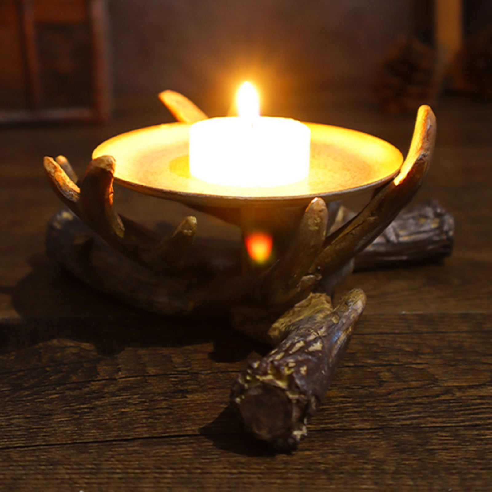 Clearance Sale! Statue Mural Sculpture Sculpture Candle Stand Polyresin Craft Home Decoration Ornaments Candles Holders Practical Home Decor 6.0" X 6.0" X 2.6"