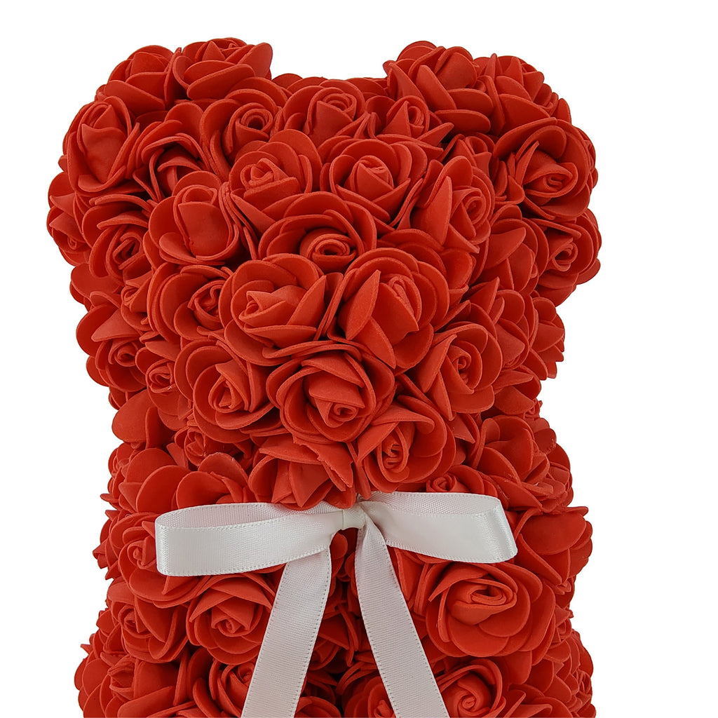 Way To Celebrate 9.25" Red Artificial Rose Bear Valentine's Day Gift