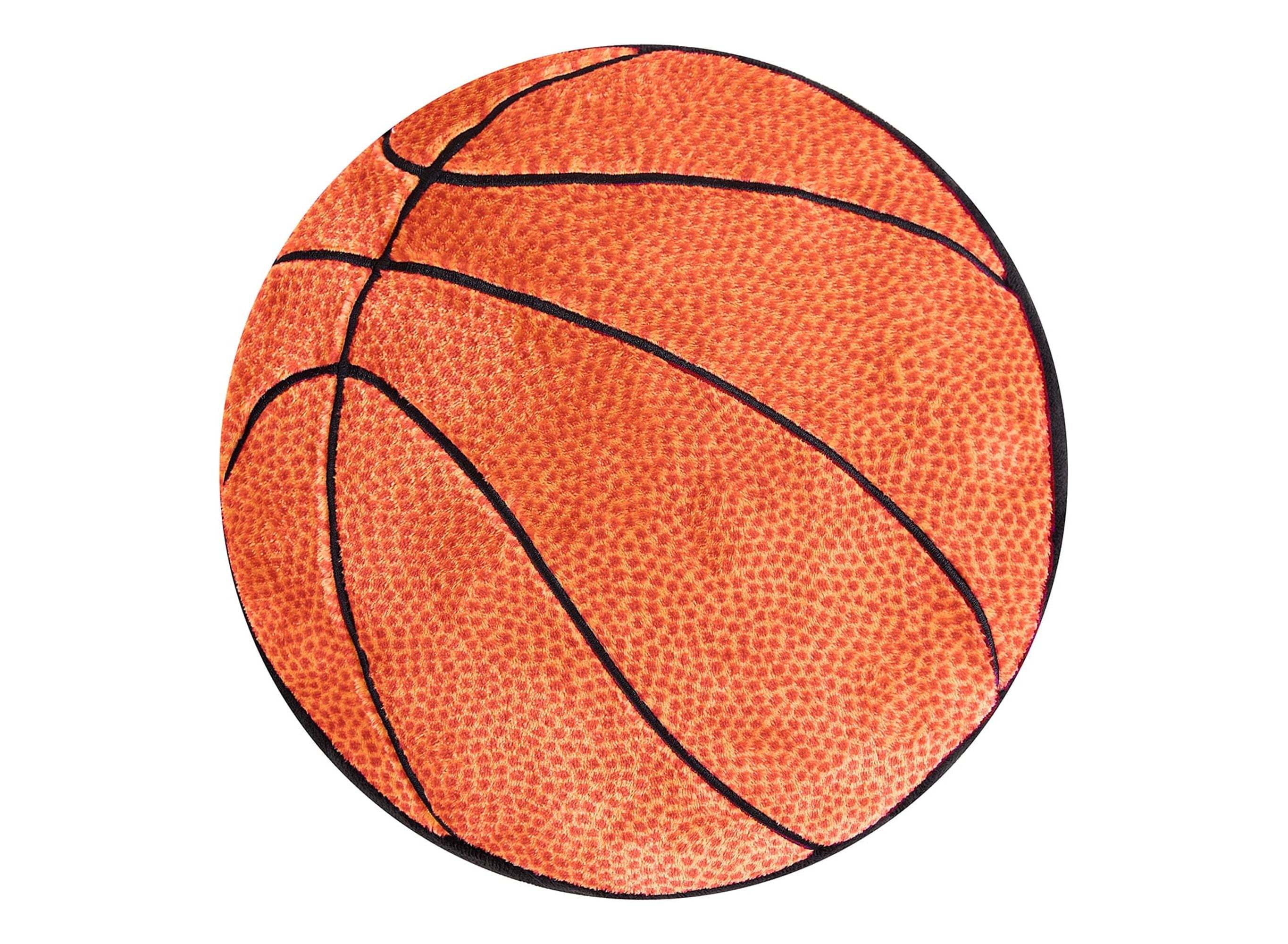 Your Zone Kids Basketball Decorative Pillow, 14” x 14”, Embroidered Plush Polyester, Unisex, Orange