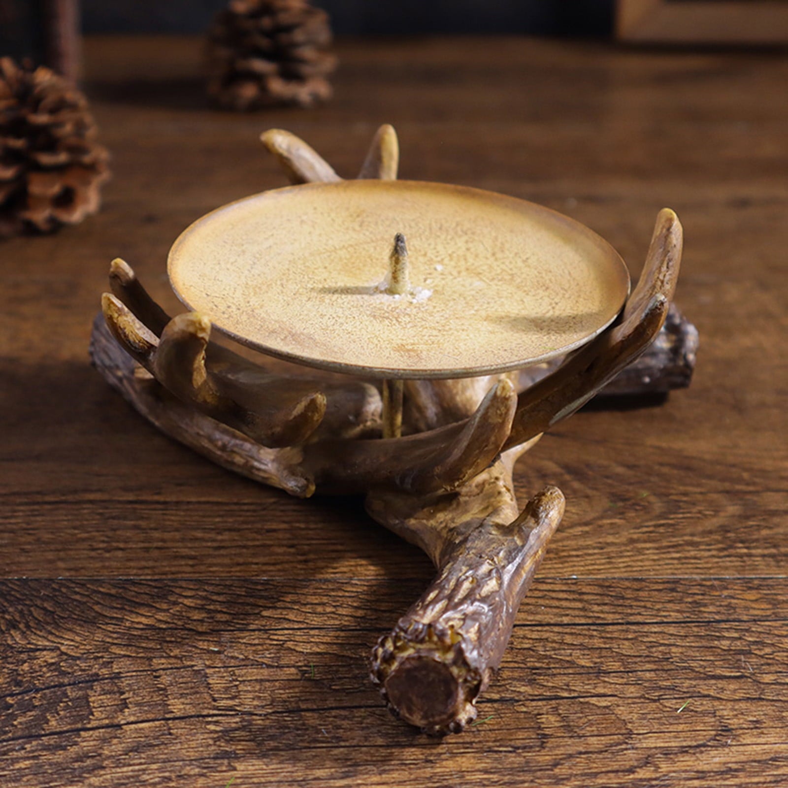 Clearance Sale! Statue Mural Sculpture Sculpture Candle Stand Polyresin Craft Home Decoration Ornaments Candles Holders Practical Home Decor 6.0" X 6.0" X 2.6"