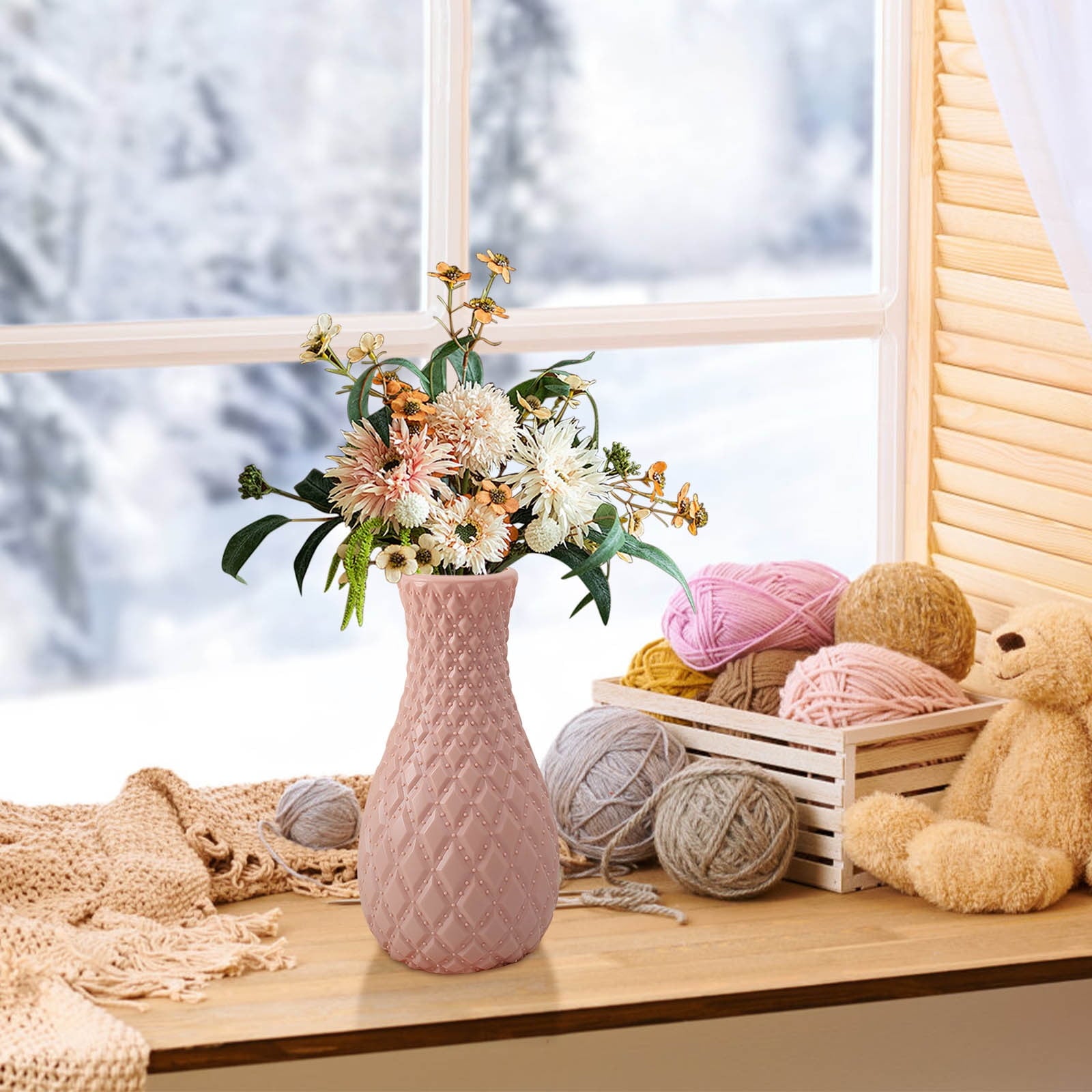 Clearance!aoksee Home Decorations, Plastic For Flower Vase Decorative Vase Vase For Flowers Modern Vase For Home Decor Bouquet Shelf Weddings, Room Decor