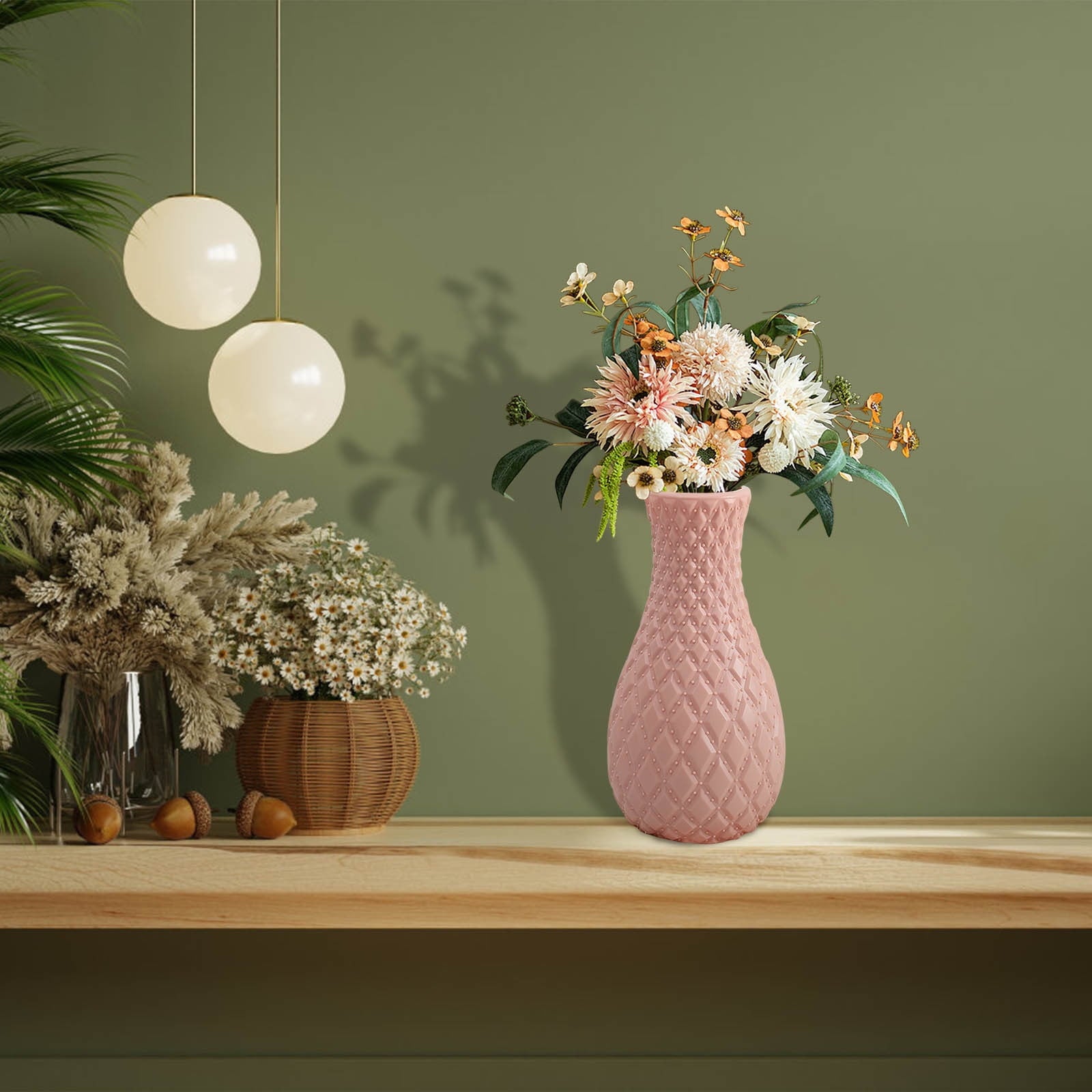 Clearance!aoksee Home Decorations, Plastic For Flower Vase Decorative Vase Vase For Flowers Modern Vase For Home Decor Bouquet Shelf Weddings, Room Decor