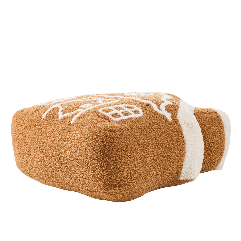 My Texas House 16" x 14" Gingerbread House Shaped Decorative Pillow