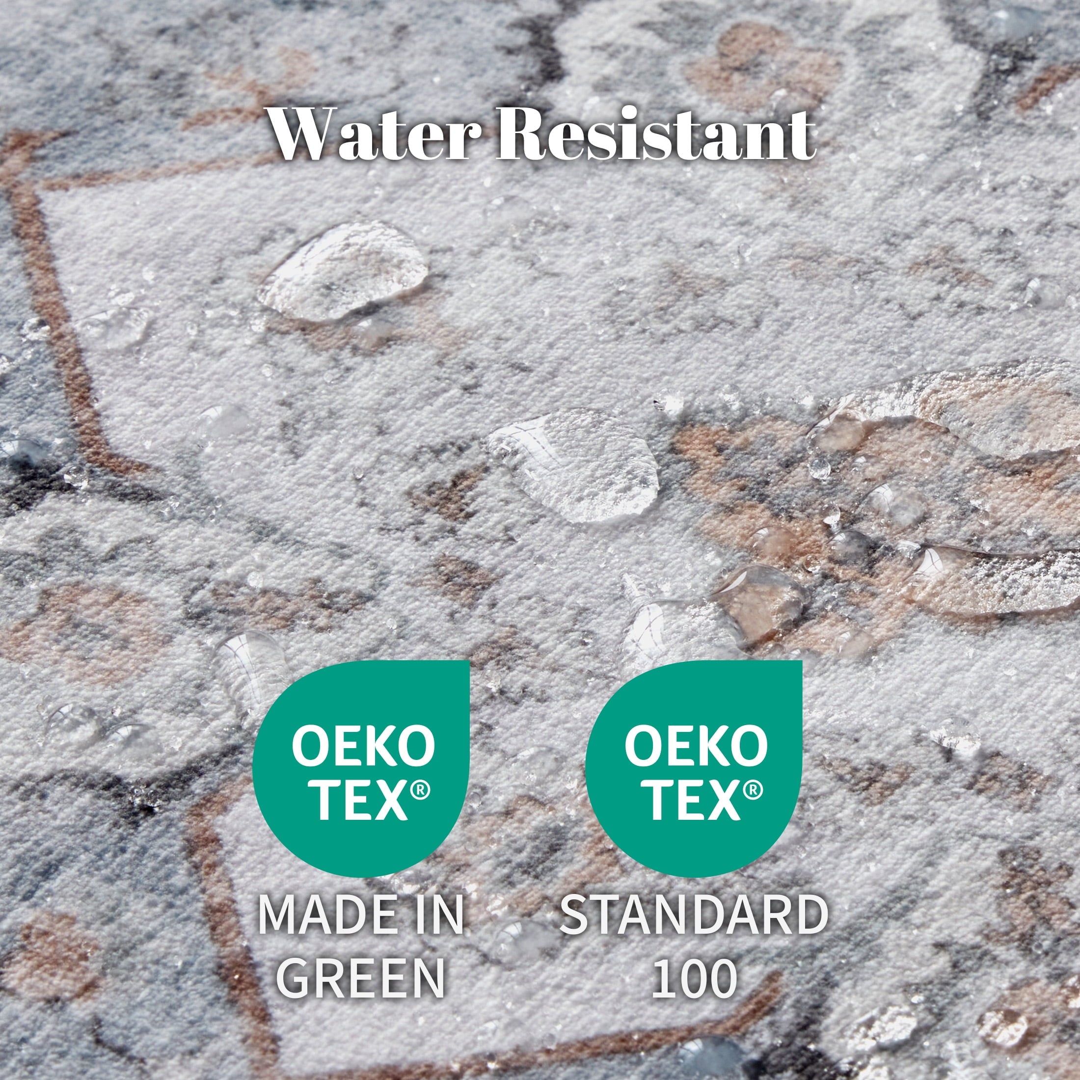 Sonive 4'x6' Area Rug Carpet for Bedroom, Machine Washable Water Resistant Low Pile Non Slip Carpet, Soft Vintage Accent Rug for Living Room, Nursery, Home Office, (Brown Gray Vintage, 48"x72")