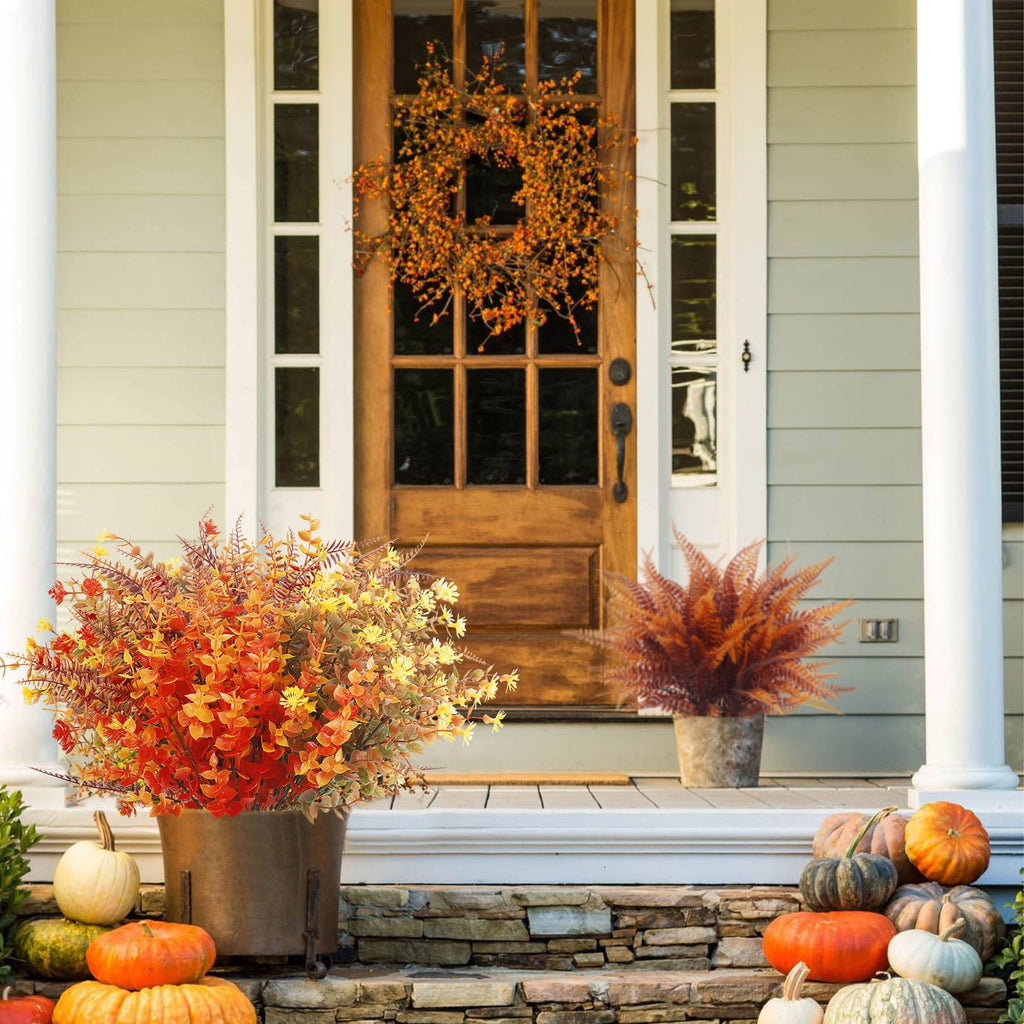 Scidweet 24 Bundles Artificial Fall Flowers, Autumn Fake Flowers Fall Decorations for Home Outdoor Garden Harvest Autumn Home Decor