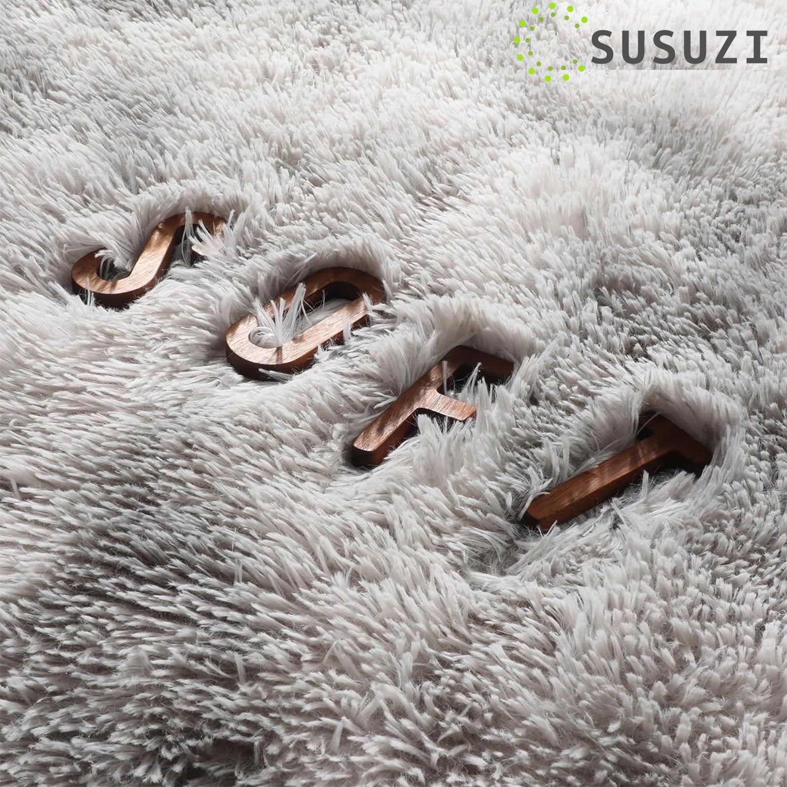 SUSUZI 5 x 7 ft Shaggy Area Rugs for Bedroom Living Room Modern Large Fluffy Floor Rugs Soft Carpet Rugs Home Décor, Grey